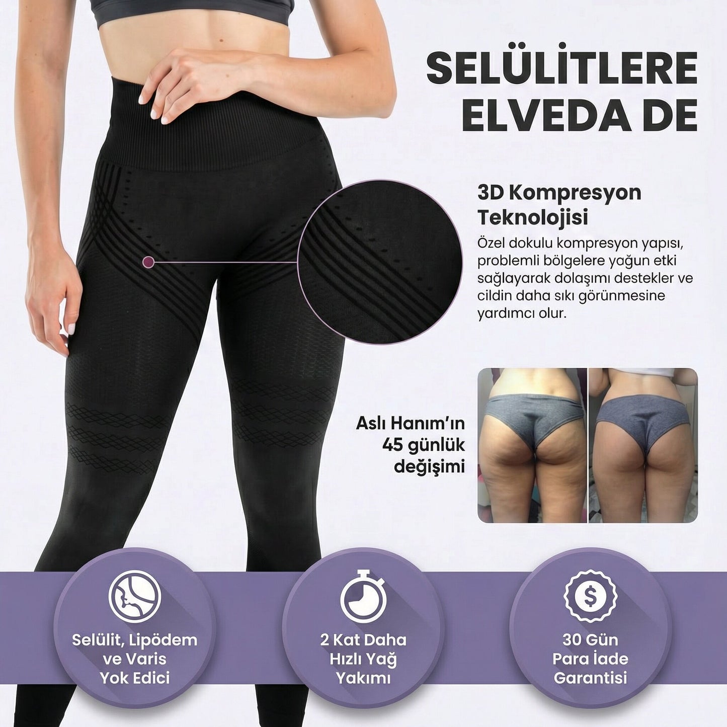 fitUp 3D Tayt – Selülit Görünümünü Azalt, Daha Pürüzsüz Bir Vücuda Kavuş