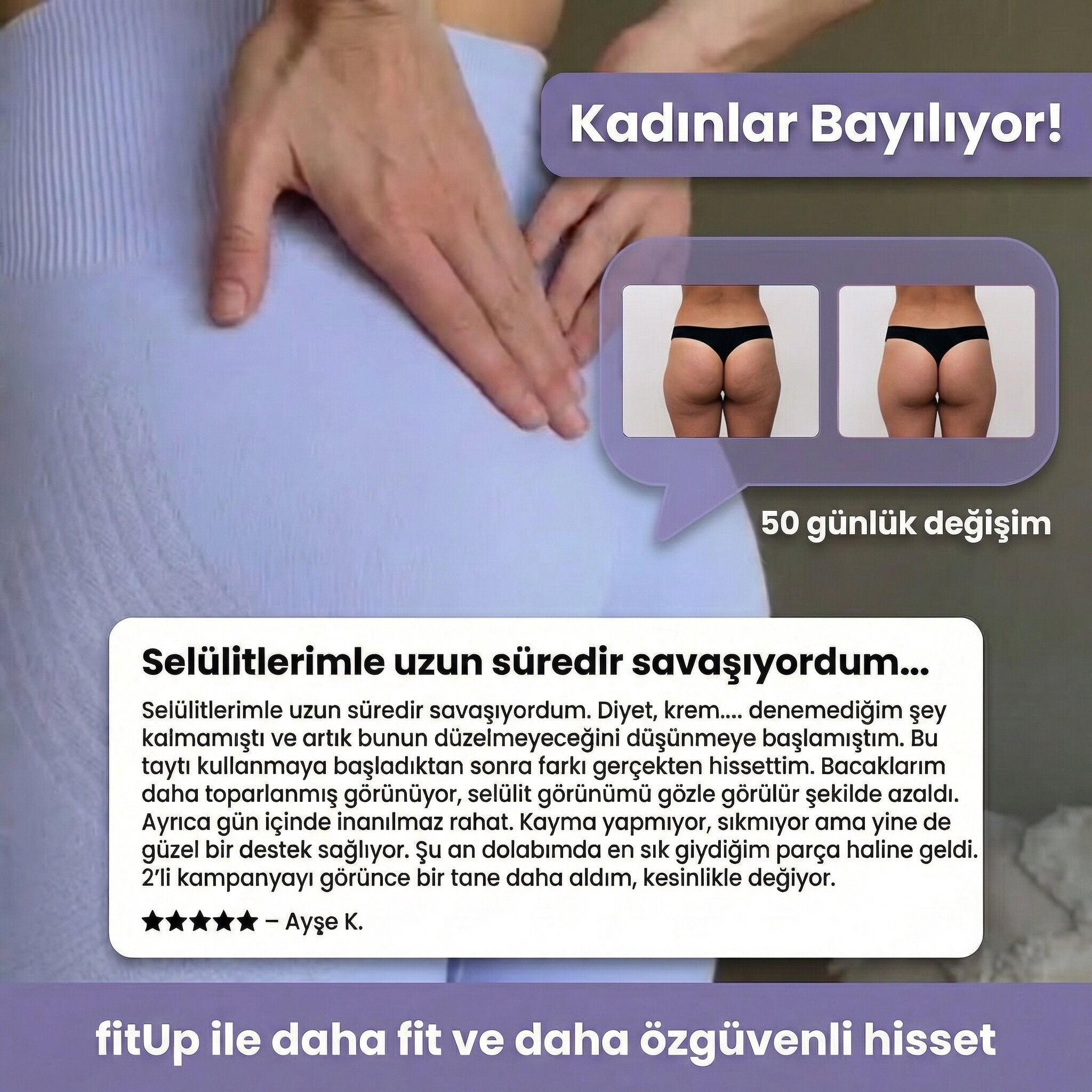 fitUp 3D Tayt – Selülit Görünümünü Azalt, Daha Pürüzsüz Bir Vücuda Kavuş